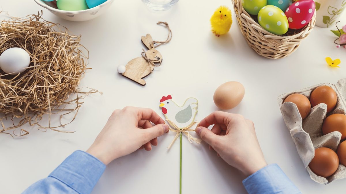 décoration de pâques extérieur à faire soi-même - IMG de garde