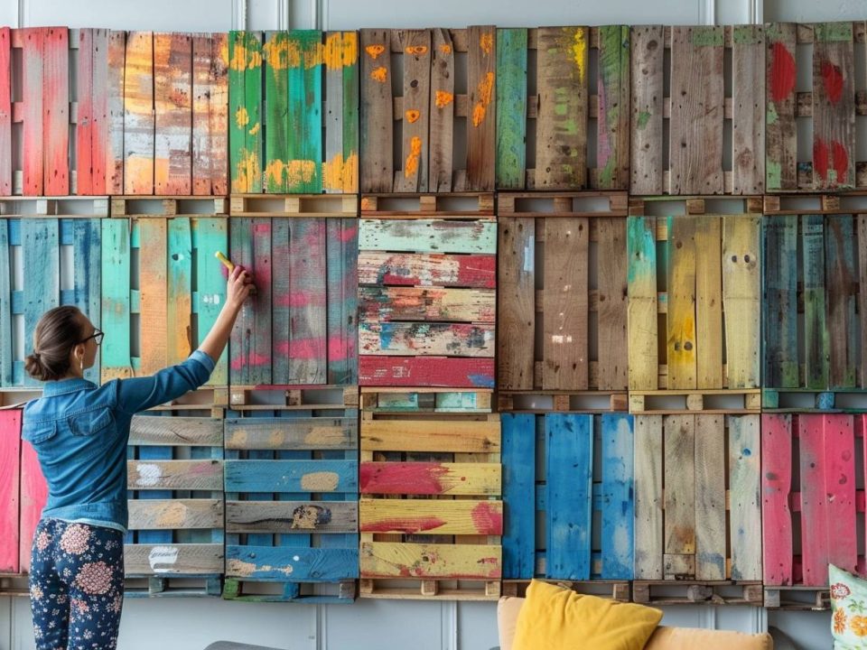Idées créatives pour décorer vos murs avec des palettes